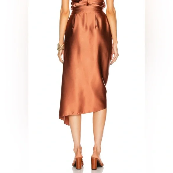 Johanna Ortiz Magical Feeling Midi Skirt in Dark Caramel - Picture 3 of 12